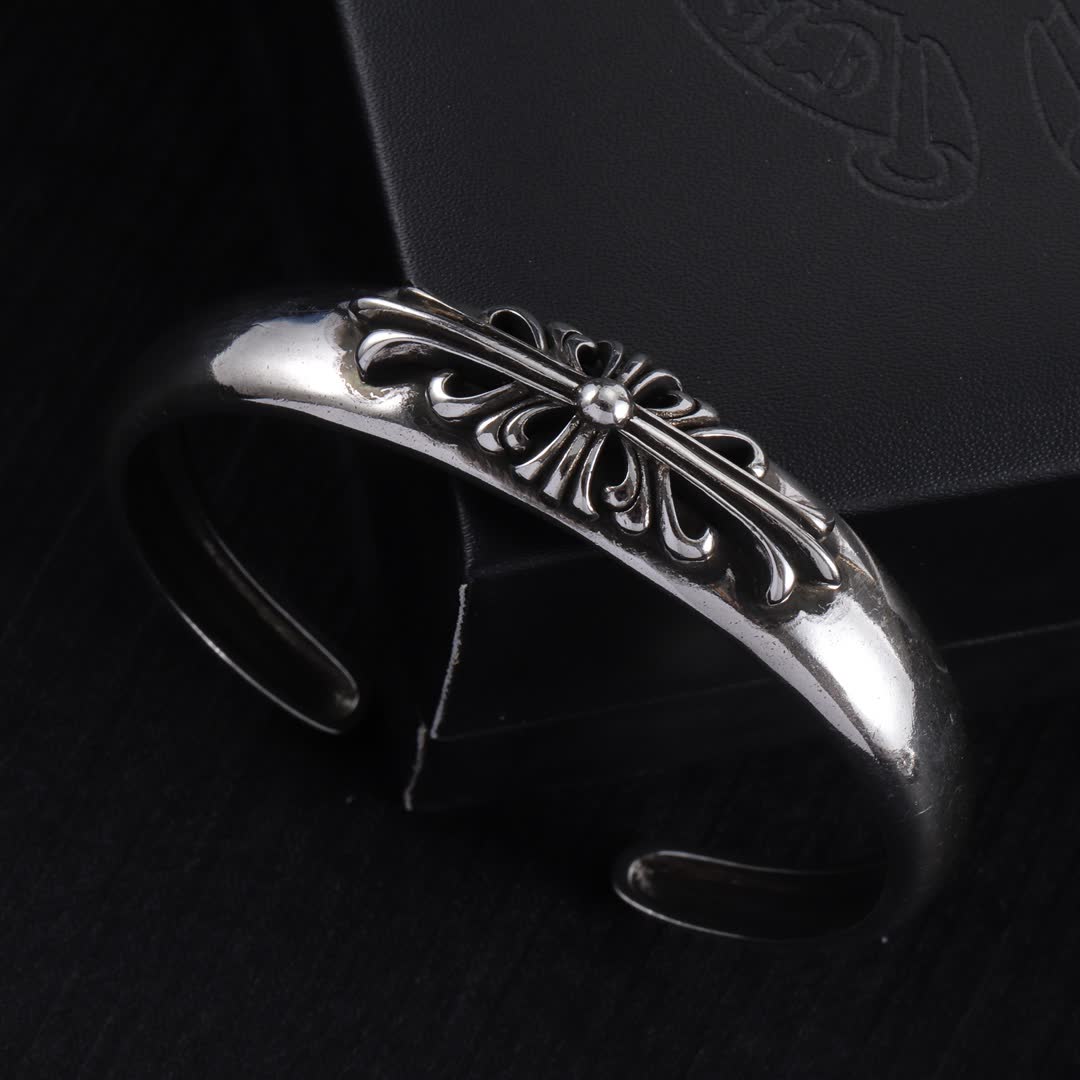Chrome Hearts John Hardy Classic Chain Sterling Silver Cuff Bracelet
